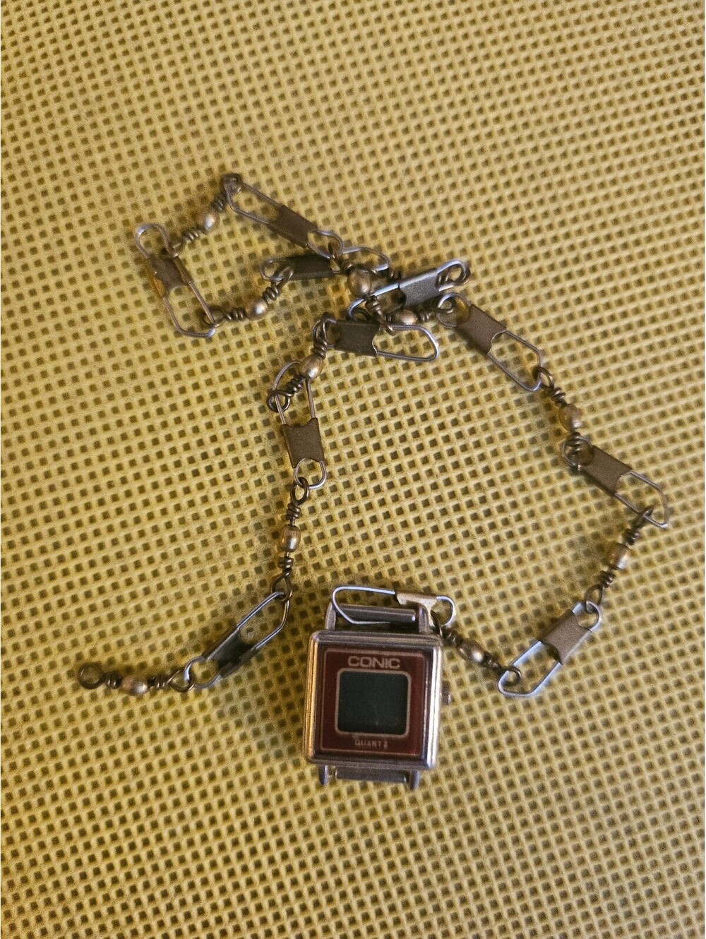 Linked necklace with small watch for Pendant - unknown origin - as shown